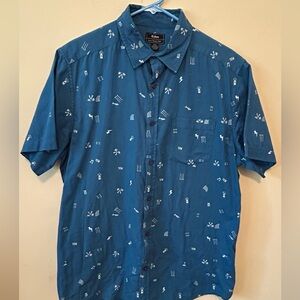 Eidon surfing big wave size M surf carve turn waves Button Up‎ SS